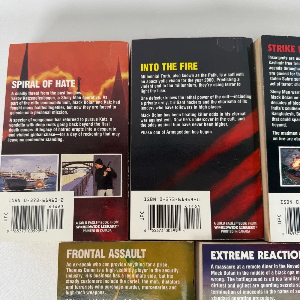Lot‎ of 5 Mack Bolan Paperbacks - Don Pendleton